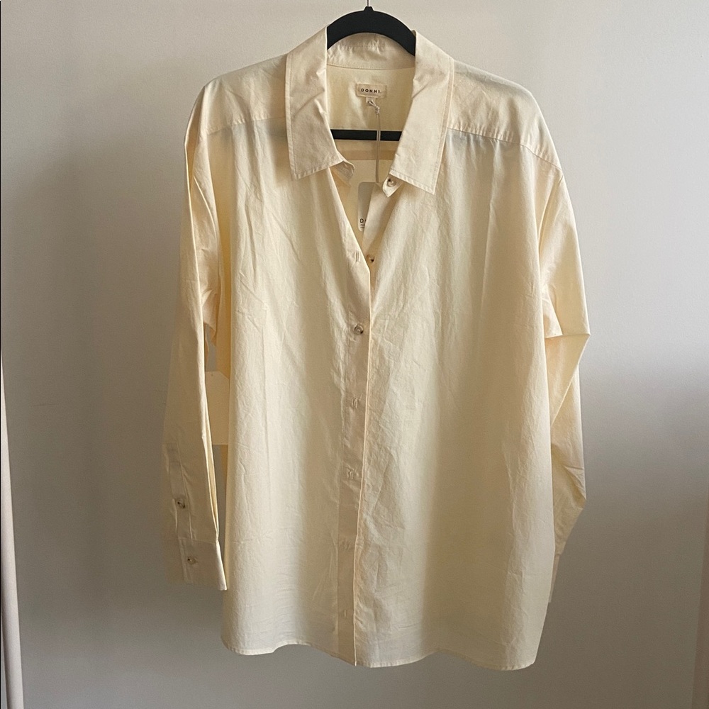 DONNI. Percale Cotton Blouse NWT XXL